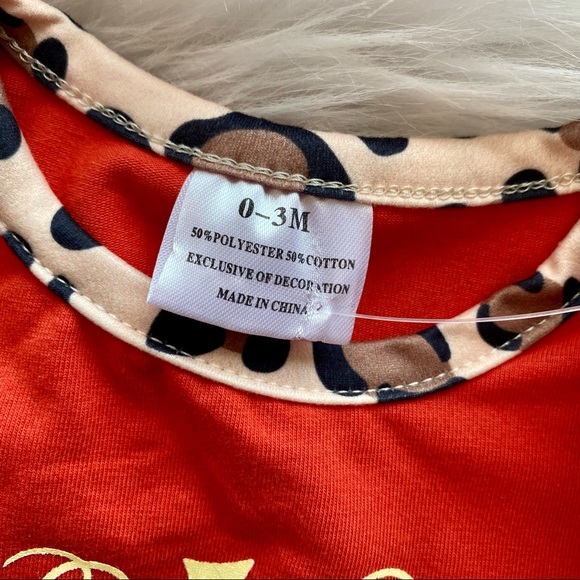 Baby Girl Boutique Cheetah Pumpkin Romper - Picture 2 of 2